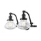 Olean Bath Vanity Light shown in the Oil Rubbed Bronze finish with a Clear shade