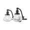 Olean Bath Vanity Light shown in the Oil Rubbed Bronze finish with a Seedy shade