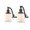 Bell Bath Vanity Light shown in the Oil Rubbed Bronze finish with a Matte White shade