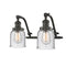 Bell Bath Vanity Light shown in the Oil Rubbed Bronze finish with a Seedy shade