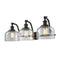 Bell Bath Vanity Light shown in the Oil Rubbed Bronze finish with a Clear shade