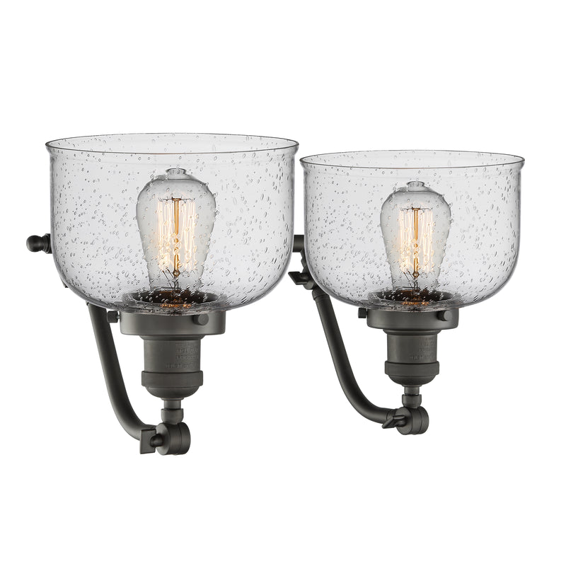 Innovations Lighting Large Bell 2 Light Bath Vanity Light Part Of The Franklin Restoration Collection 515-2W-OB-G74