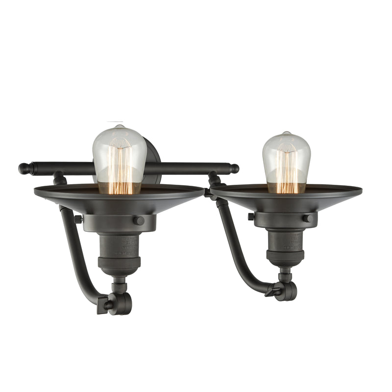 Innovations Lighting Railroad 2 Light Bath Vanity Light Part Of The Franklin Restoration Collection 515-2W-OB-M5