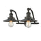 Railroad Bath Vanity Light shown in the Oil Rubbed Bronze finish with a Oil Rubbed Bronze shade