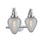 Geneseo Bath Vanity Light shown in the Polished Chrome finish with a Clear Crackled shade