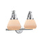 Fulton Bath Vanity Light shown in the Polished Chrome finish with a Matte White shade