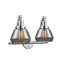 Fulton Bath Vanity Light shown in the Polished Chrome finish with a Plated Smoke shade