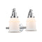 Canton Bath Vanity Light shown in the Polished Chrome finish with a Matte White shade