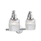 Colton Bath Vanity Light shown in the Polished Chrome finish with a Clear Halophane shade