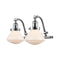 Olean Bath Vanity Light shown in the Polished Chrome finish with a Matte White shade
