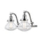 Olean Bath Vanity Light shown in the Polished Chrome finish with a Clear shade