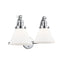Cone Bath Vanity Light shown in the Polished Chrome finish with a Matte White shade
