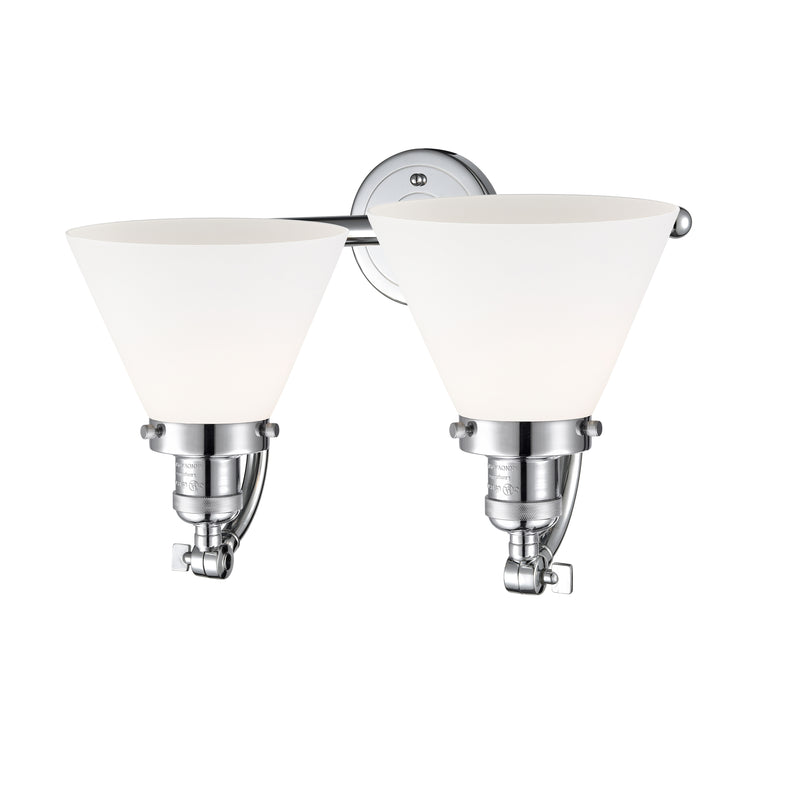 Innovations Lighting Large Cone 2 Light Bath Vanity Light Part Of The Franklin Restoration Collection 515-2W-PC-G41-LED