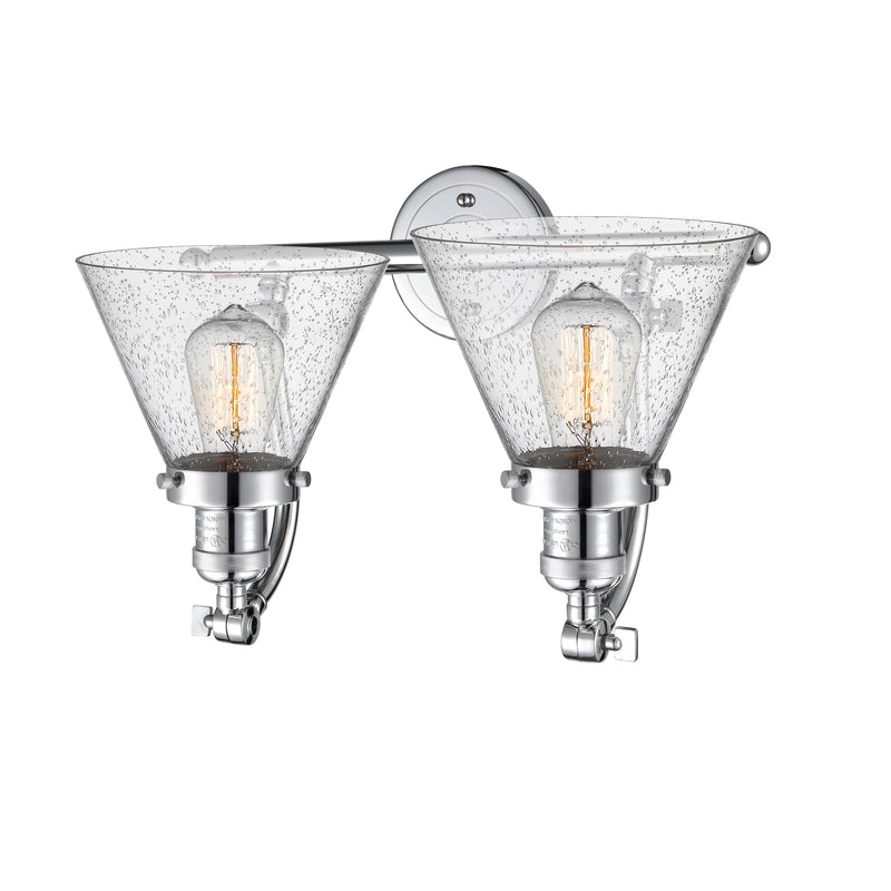 Innovations Lighting Large Cone 2 Light Bath Vanity Light Part Of The Franklin Restoration Collection 515-2W-PC-G44-LED