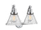 Innovations Lighting Large Cone 2-100 watt 18 inch Polished Chrome Seedy glass  180 Degree Adjustable Swivels 5152WPCG44