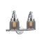 Bell Bath Vanity Light shown in the Polished Chrome finish with a Plated Smoke shade