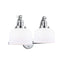 Bell Bath Vanity Light shown in the Polished Chrome finish with a Matte White shade
