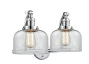 Innovations Lighting Large Bell 2-100 watt 18 inch Polished Chrome   Clear glass   180 Degree Adjustable Swivels 5152WPCG72