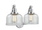 Innovations Lighting Large Bell 2-100 watt 18 inch Polished Chrome   Clear glass   180 Degree Adjustable Swivels 5152WPCG72