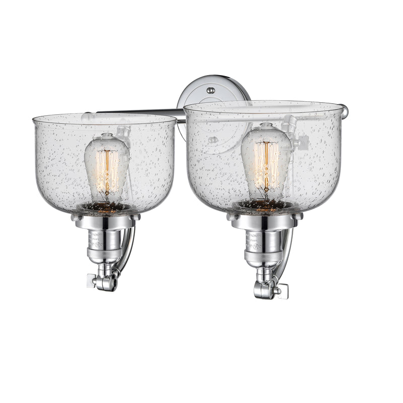 Innovations Lighting Large Bell 2 Light Bath Vanity Light Part Of The Franklin Restoration Collection 515-2W-PC-G74-LED