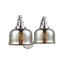 Bell Bath Vanity Light shown in the Polished Chrome finish with a Silver Plated Mercury shade