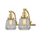 Chatham Bath Vanity Light shown in the Satin Gold finish with a Clear shade