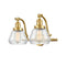 Fulton Bath Vanity Light shown in the Satin Gold finish with a Clear shade