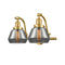 Fulton Bath Vanity Light shown in the Satin Gold finish with a Plated Smoke shade