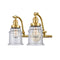 Canton Bath Vanity Light shown in the Satin Gold finish with a Seedy shade