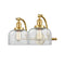 Bell Bath Vanity Light shown in the Satin Gold finish with a Clear shade