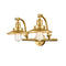 Railroad Bath Vanity Light shown in the Satin Gold finish with a Satin Gold shade