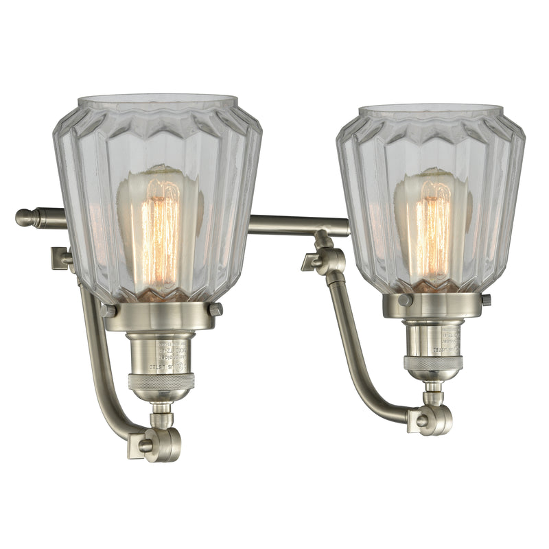 Innovations Lighting Chatham 2 Light Bath Vanity Light Part Of The Franklin Restoration Collection 515-2W-SN-G142