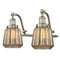 Chatham Bath Vanity Light shown in the Brushed Satin Nickel finish with a Mercury shade