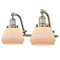 Fulton Bath Vanity Light shown in the Brushed Satin Nickel finish with a Matte White shade