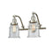 Canton Bath Vanity Light shown in the Brushed Satin Nickel finish with a Clear shade