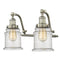 Canton Bath Vanity Light shown in the Brushed Satin Nickel finish with a Seedy shade