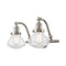 Olean Bath Vanity Light shown in the Brushed Satin Nickel finish with a Seedy shade