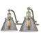 Cone Bath Vanity Light shown in the Brushed Satin Nickel finish with a Plated Smoke shade