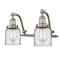 Bell Bath Vanity Light shown in the Brushed Satin Nickel finish with a Clear shade