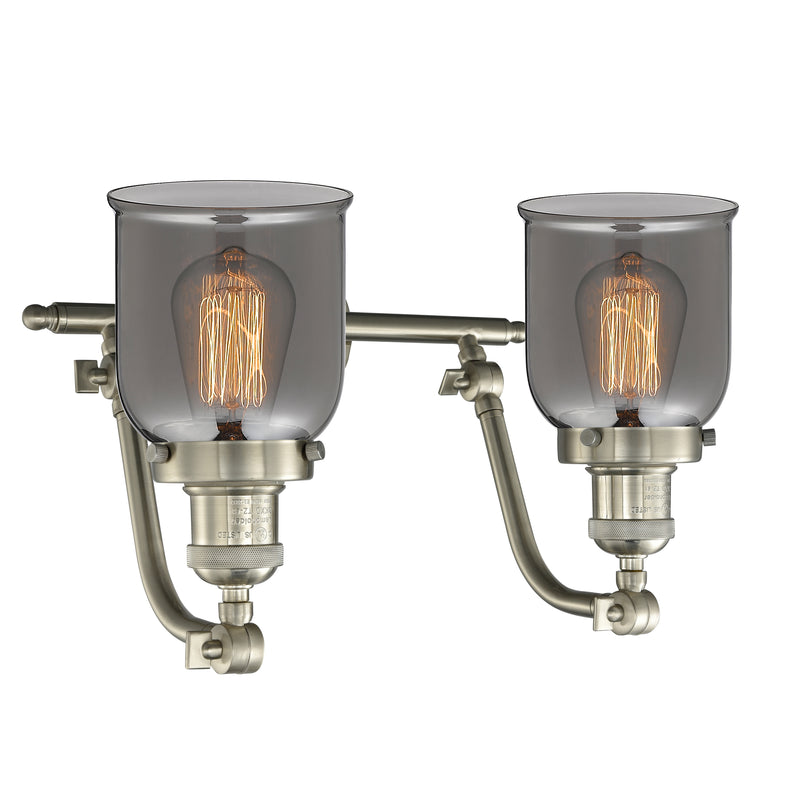 Innovations Lighting Small Bell 2 Light Bath Vanity Light Part Of The Franklin Restoration Collection 515-2W-SN-G53-LED