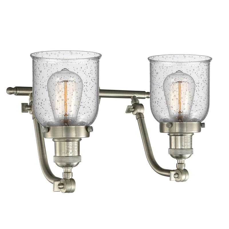 Innovations Lighting Small Bell 2 Light Bath Vanity Light Part Of The Franklin Restoration Collection 515-2W-SN-G54