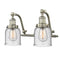 Bell Bath Vanity Light shown in the Brushed Satin Nickel finish with a Seedy shade
