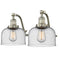Bell Bath Vanity Light shown in the Brushed Satin Nickel finish with a Seedy shade