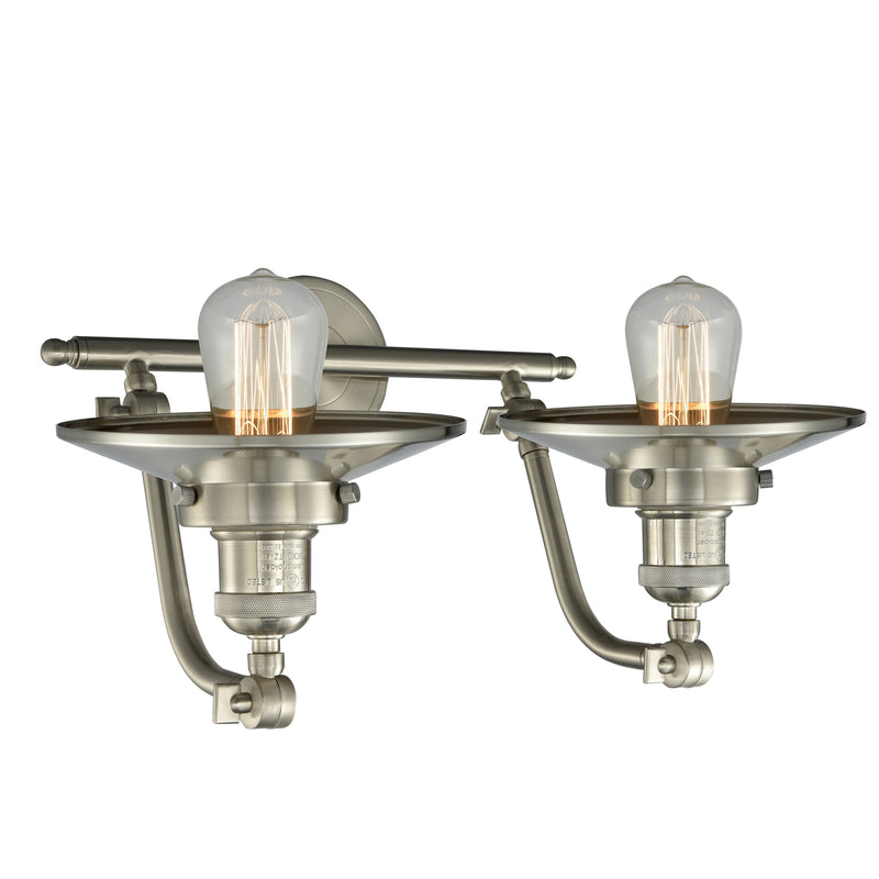 Innovations Lighting Railroad 2 Light Bath Vanity Light Part Of The Franklin Restoration Collection 515-2W-SN-M2-LED