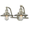 Railroad Bath Vanity Light shown in the Brushed Satin Nickel finish with a Brushed Satin Nickel shade
