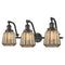 Chatham Bath Vanity Light shown in the Oil Rubbed Bronze finish with a Mercury shade