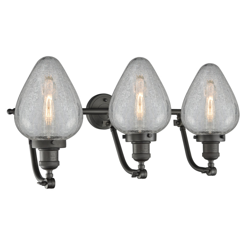Innovations Lighting Geneseo 3 Light Bath Vanity Light Part Of The Franklin Restoration Collection 515-3W-OB-G165