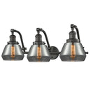 Fulton Bath Vanity Light shown in the Oil Rubbed Bronze finish with a Plated Smoke shade