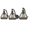 Fulton Bath Vanity Light shown in the Oil Rubbed Bronze finish with a Plated Smoke shade