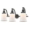 Canton Bath Vanity Light shown in the Oil Rubbed Bronze finish with a Matte White shade